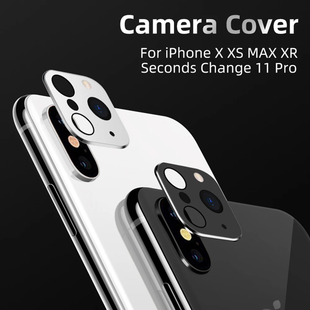 Za iPhone X XS MAX Sekund Spremembe Za iPhone 11 Pro Max Kovinski Alumium Fotoaparat Pravi Objektiv Fotoaparata Nalepke Kamere Zaščitni Pokrov