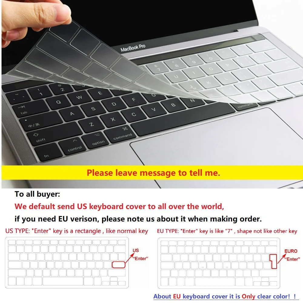 Kristalno Laptop Primeru Trdo Lupino+Tipkovnico Pokrov Za Apple Macbook Pro Retina Dotik Bar & ID Zrak 11 12 13 13.3 15 15.4 inchs A2159