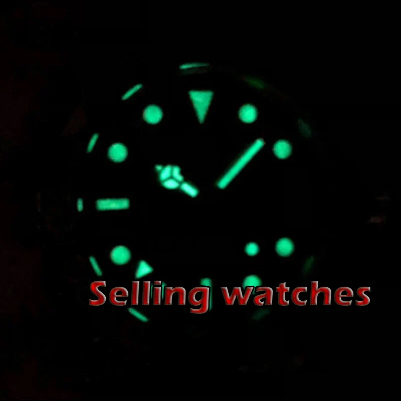 40 mm PARNIS črna številčnica, Jubilejne Bracele Sapphire kristalno datum Zeleno GMT samodejno mens watch Mehanske ure