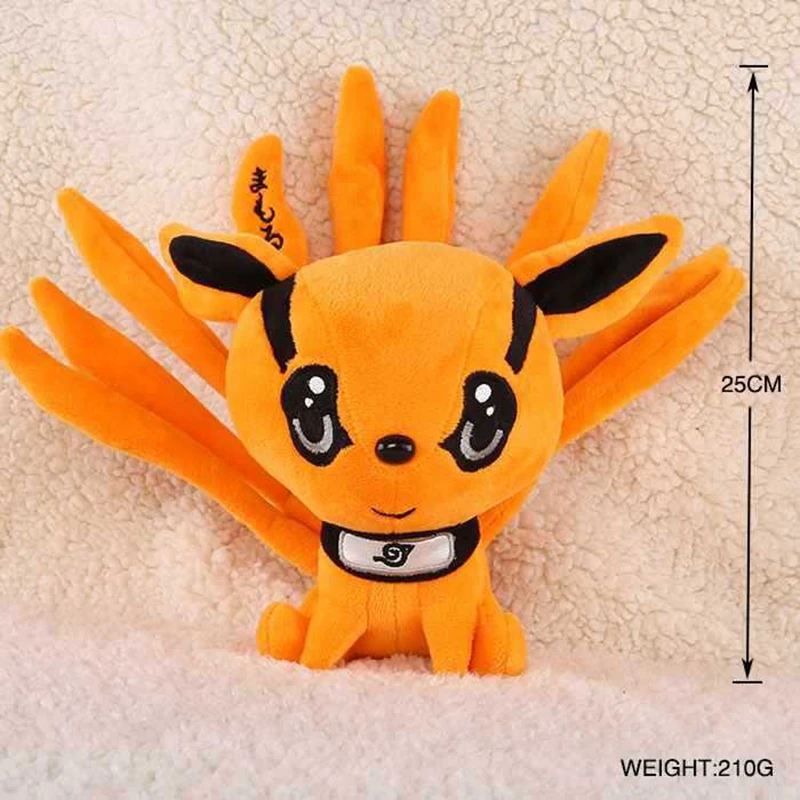 25 cm Cute Anime Narutos Kyuubi Kurama Devet pravljic Fox Živali Ustvarjalne Lutka Otrok Igrača