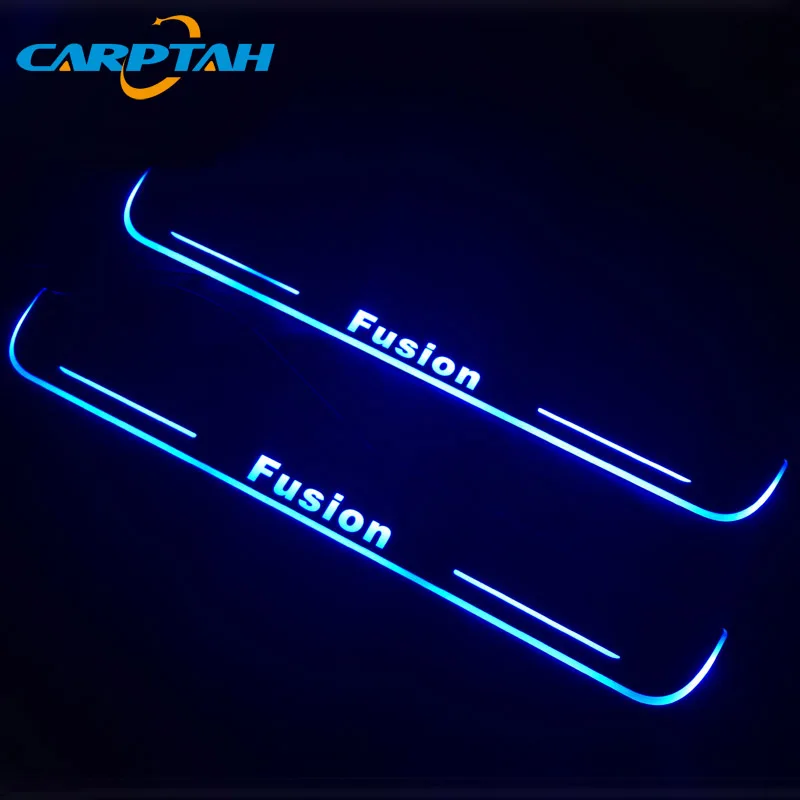 Carptah Trim Pedal LED Avto Svetlobe Vrata Polico Izvažajo Ploščo Poti Dinamične Darkice Dobrodošli Lučka Za Ford Fusion 2016 2017 2018