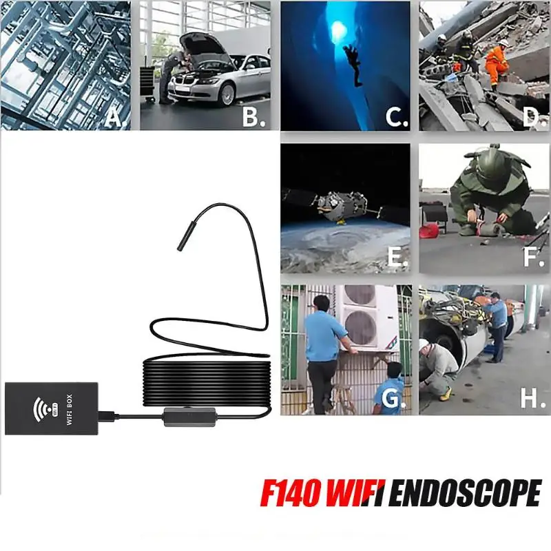 WiFi Endoskop 1600*1200P HD 8 LED 8 mm Objektiv Industrijske IP68 Vodotesen Borescope Podvodne Kamere Endoskop za iOS/Android