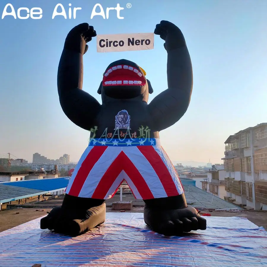 Velikan napihljivi king kong cartoon živali replika,napihljivi gorilla model za oglaševanje z logotipom