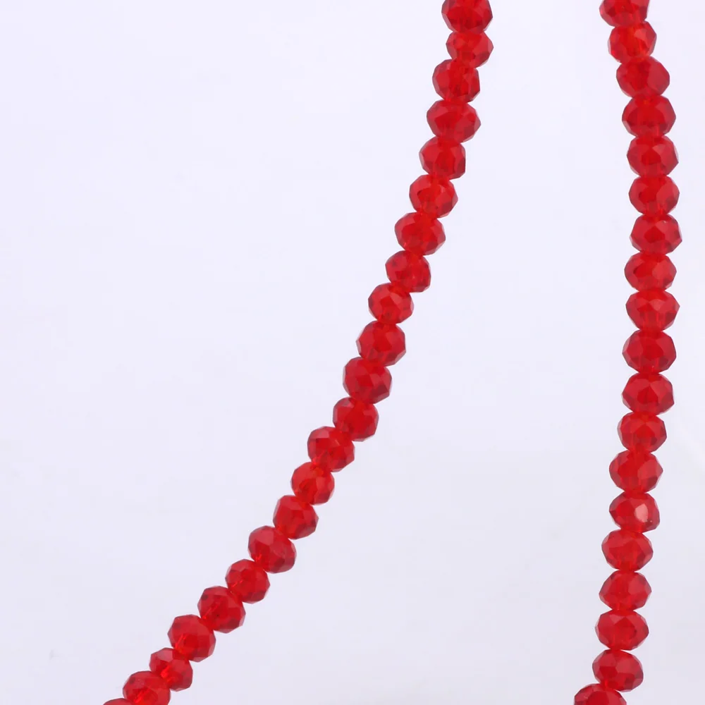 OlingArt 3/4/6/8/10 mm Okrogle Steklene Kroglice Rondelle Avstrija gladko kristalno rdeče barve Svoboden noge 5040 DIY Nakit, Izdelava