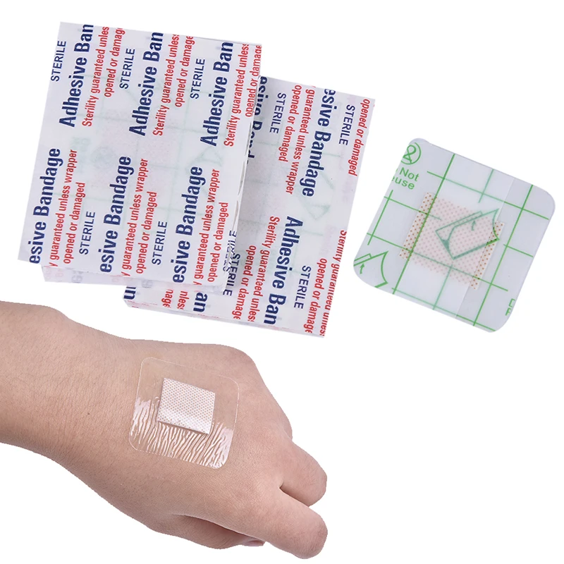 10PCs Prostem Prešitih Non-woven Medicinski Lepilni Rane Jutranje Band aid Povoj Velike Rane Prvo Pomoč 3.8cmX3.8 cm
