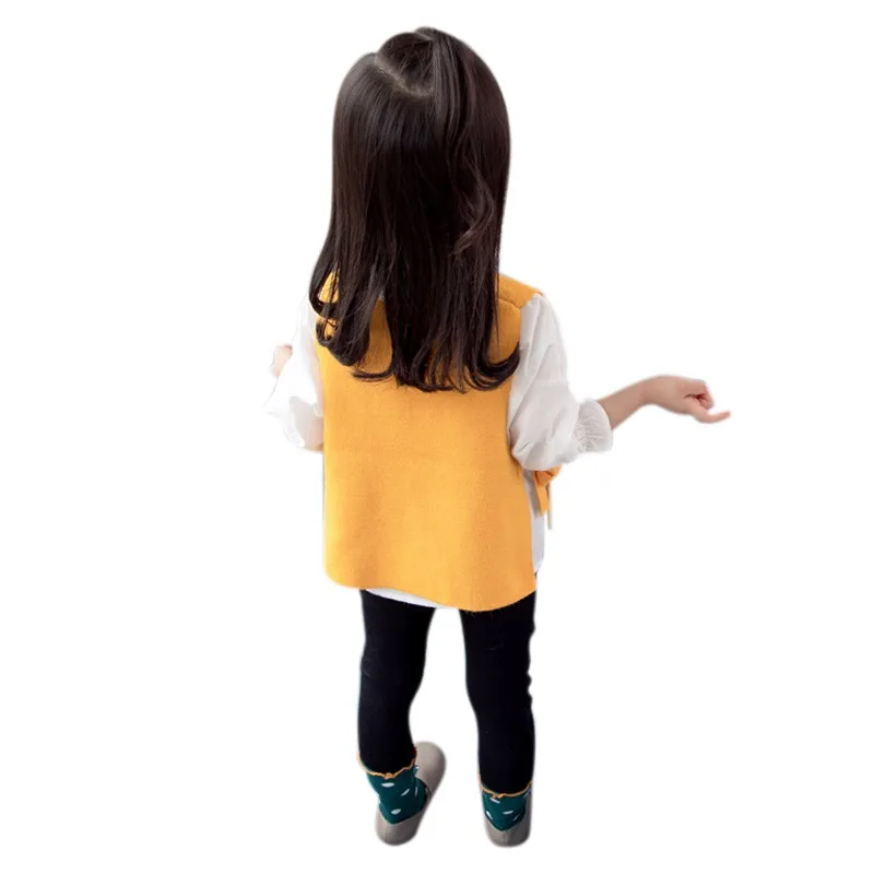 Jeseni, Pozimi Moda Luštna Dekleta Puloverji Korejski Lok Bombaž Dolgimi Rokavi Pulover Baby Girl Obleke