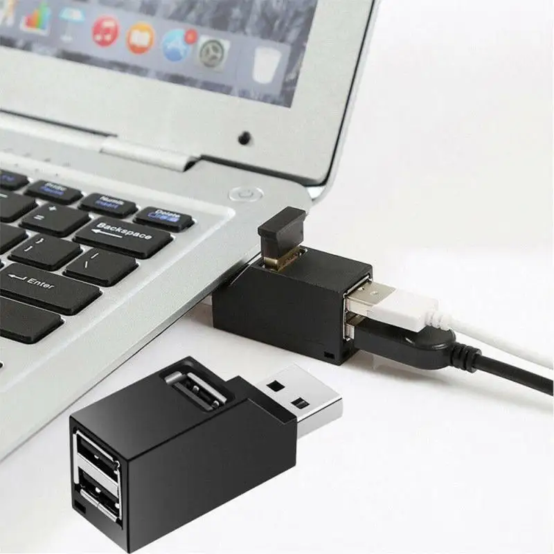 1Pc Univerzalno 3 Vrata USB Mini USB 2.0 3.0 za Visoke Hitrosti Hub Razdelilnik Polje Za Prenosni RAČUNALNIK U Disk za Bralnik Kartic Za Mobilni Telefon Hub
