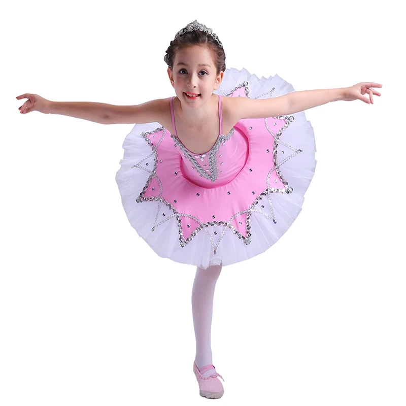 Songyuexia Otroke, Baletno Krilo Strokovno Balet Tutu Otrok Swan Lake Kostum Belo rožnate vrtnice, Modra Balet Obleko za Otroke