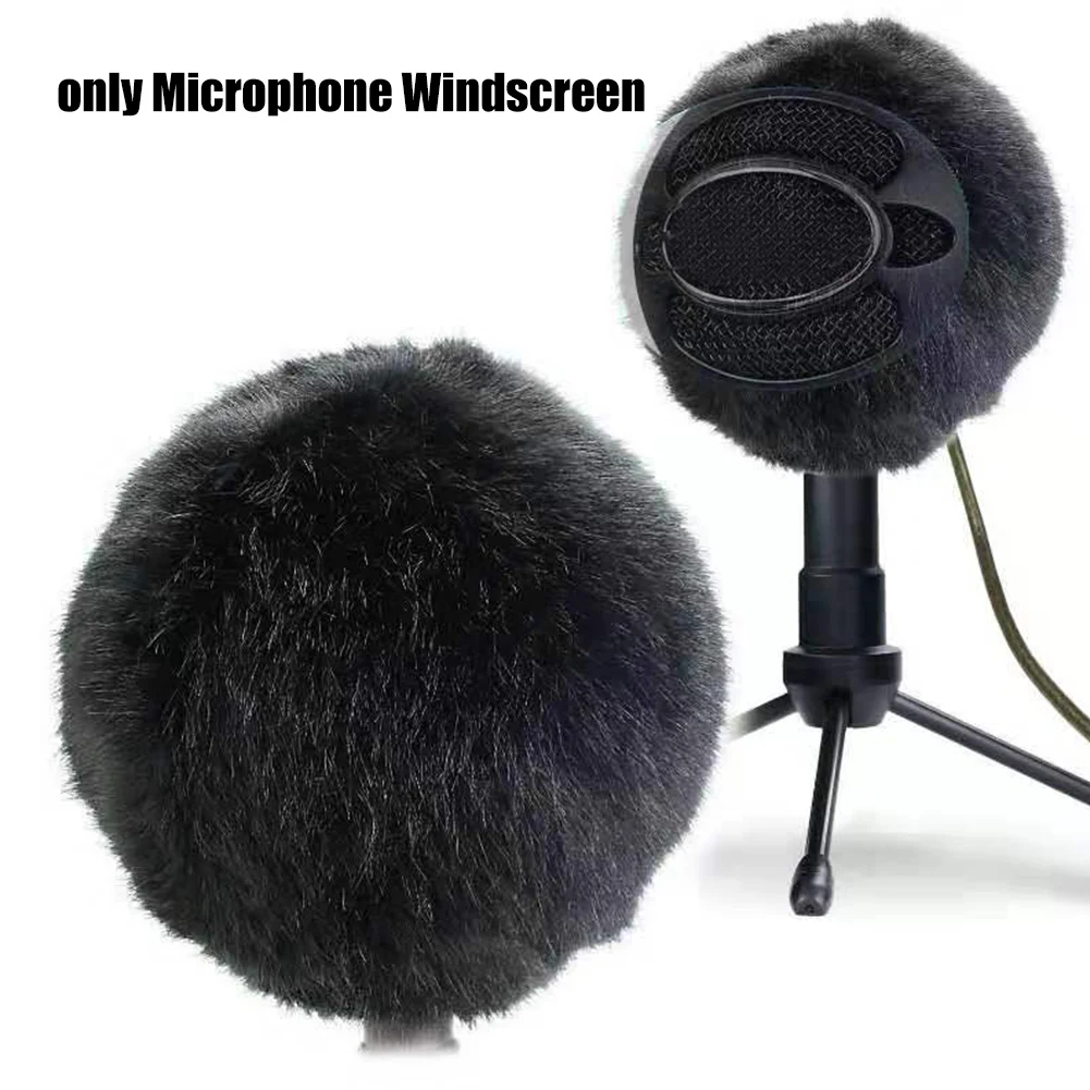Umetno Krzno Mikrofon vetrobranskega stekla Filter Pokrov Ščiti Elastična Snemanje v Zaprtih prostorih na Prostem Kondenzatorja Muff Puhasto PRO