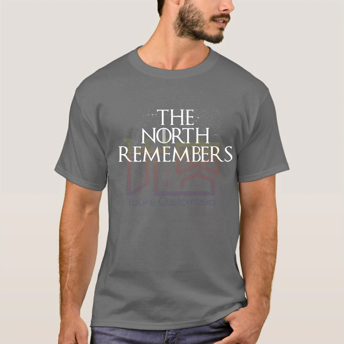 Na Severu Se Spominja T-Shirt Obleko Priljubljena T-Shirt Crewneck Bombaž Tees Neverjetno Kratek Rokav Edinstven