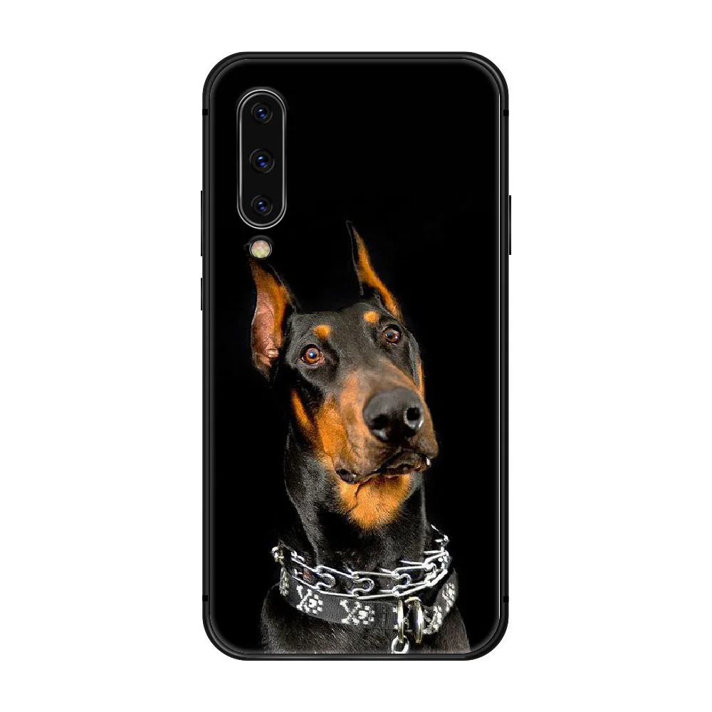 Doberman pes Telefon Primeru Pokrovček Za Samsung Galaxy A10 A20 A30 E A40 A50 A51 A70 A71 J 5 6 7 8 S črno funda slikarstvo hoesjes