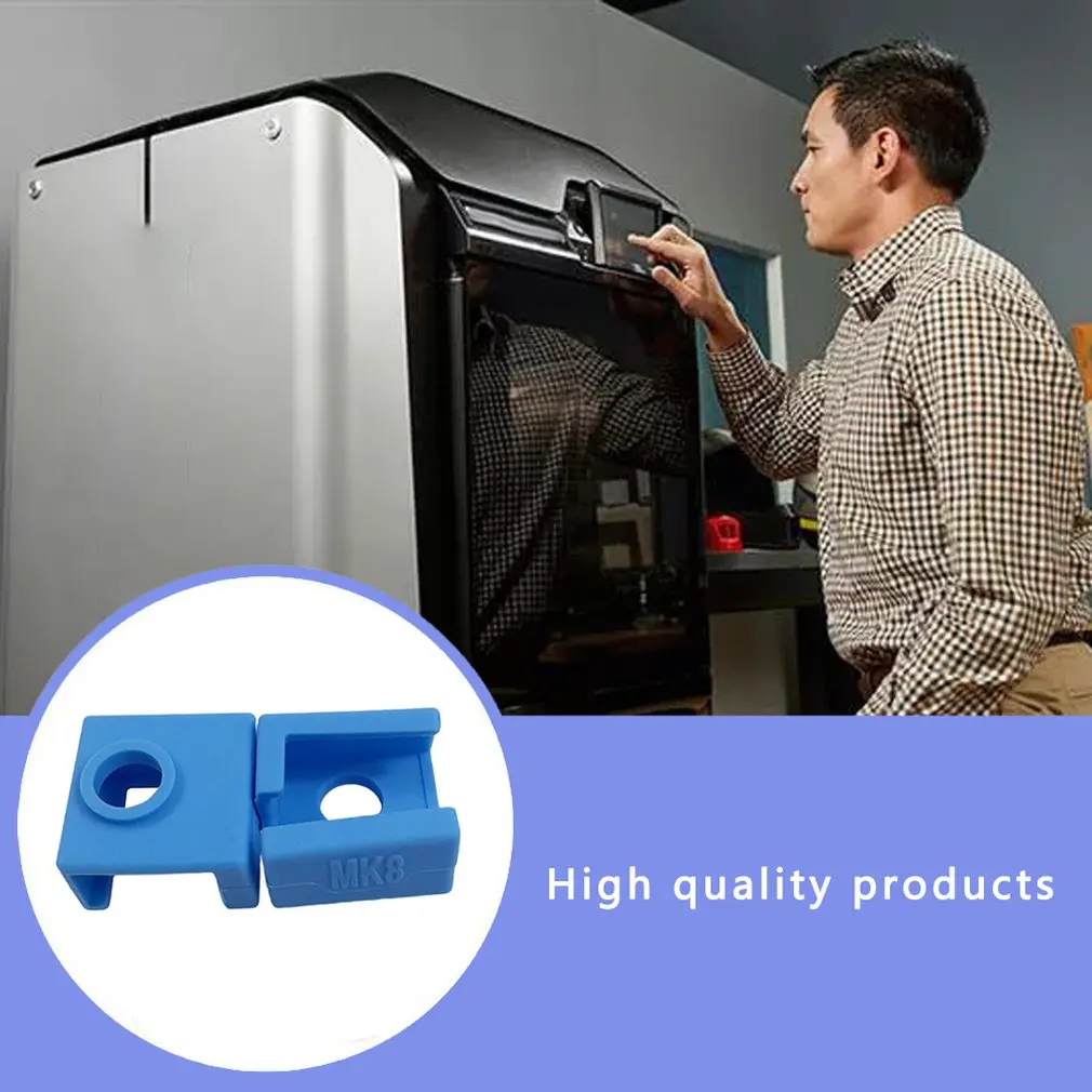 3D Tiskalnik Pribor Mk7/Mk8 Silikona Primeru Šoba za Ogrevanje Aluminija Blokiranje Visoko Temperaturno Odporne Zaščitne Pokrov