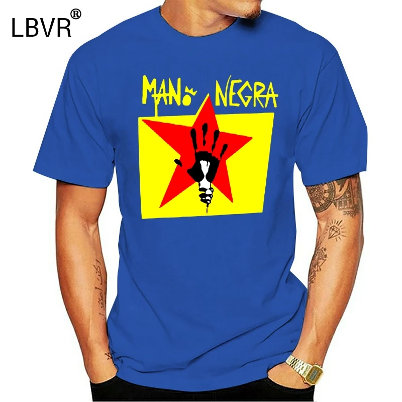 Mano Negra Glasbena Skupina Logotip moška Črna Majica s kratkimi rokavi Velikosti S, M, L, XL, 2XL 3XL Hip-hop Vrhovi TEE Majica