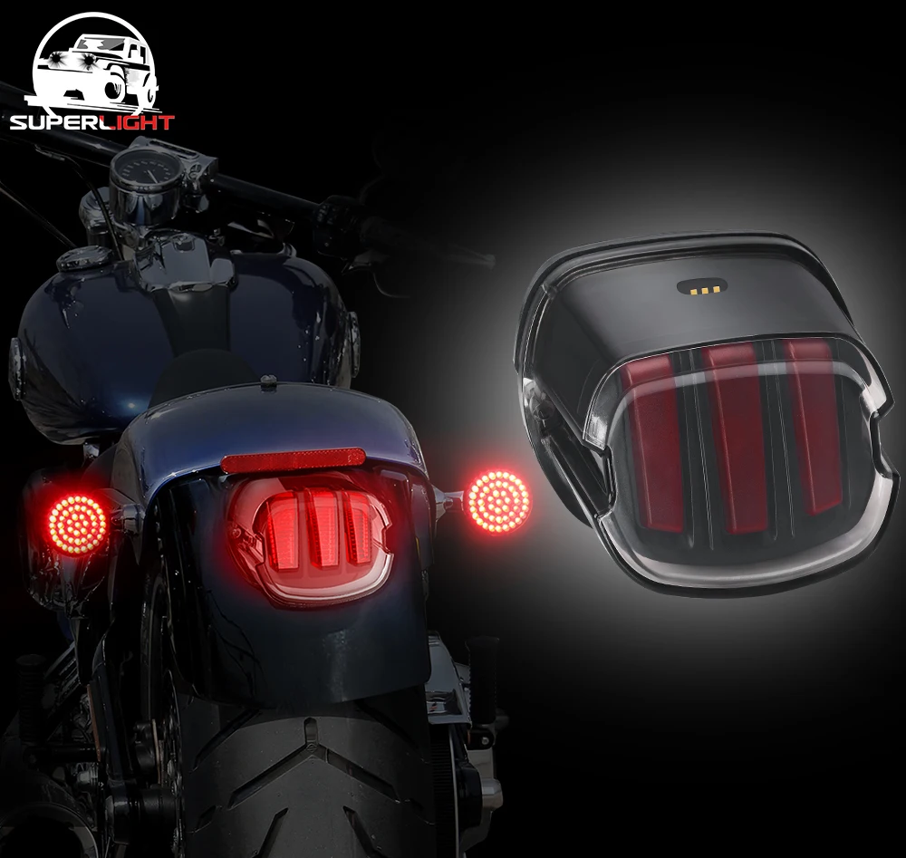 Motorno kolo Luči Zadaj Fender Rob Rdeče LED Zavorne Rep svetlobe Motocycle Za Turno Sportster Eagle Claw Rep Svetlobe