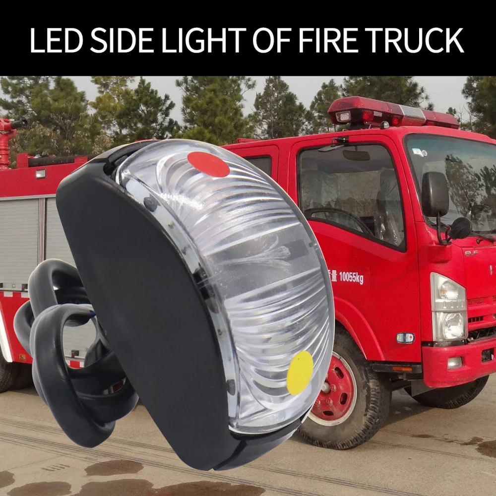 10-30V LED luči Prikolice Prikolica Tovornjak Tovora Položaj Lahka Strani Marker Luči Indikator Svetilke (Rdeča in Rumena Svetlo Barvo)