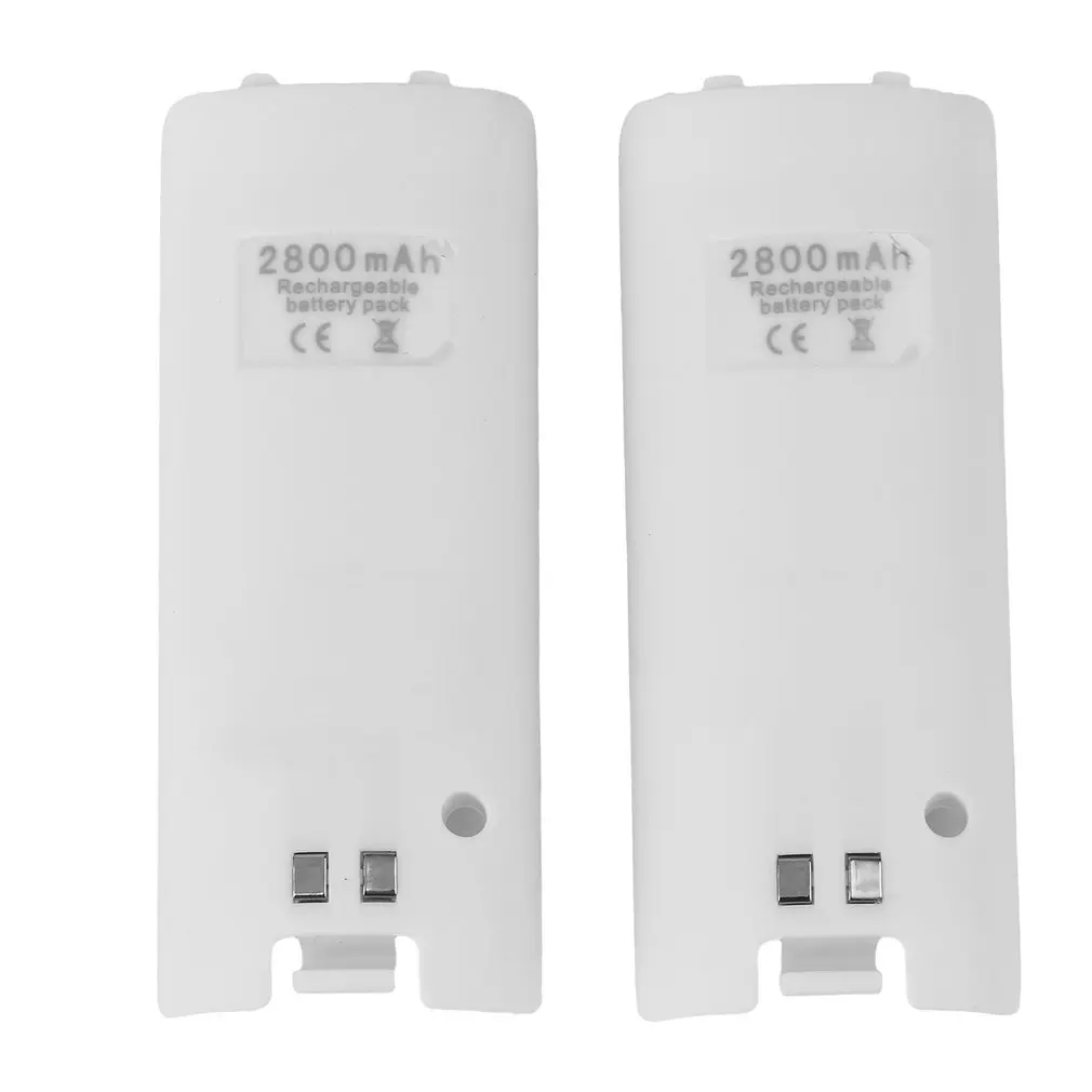 Black & White Visoka Zmogljivost 2x 2800mAh Akumulatorske Baterije, Polnilnik z Dvojno Dock Stojalo Postaja za Wii Remote Control