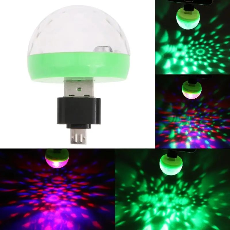 Mini USB led Disco Party lahki Prenosni Kristalno Kroglo Doma Stranka Karaoke Okraski Barvita Fazi LED Disco Luči