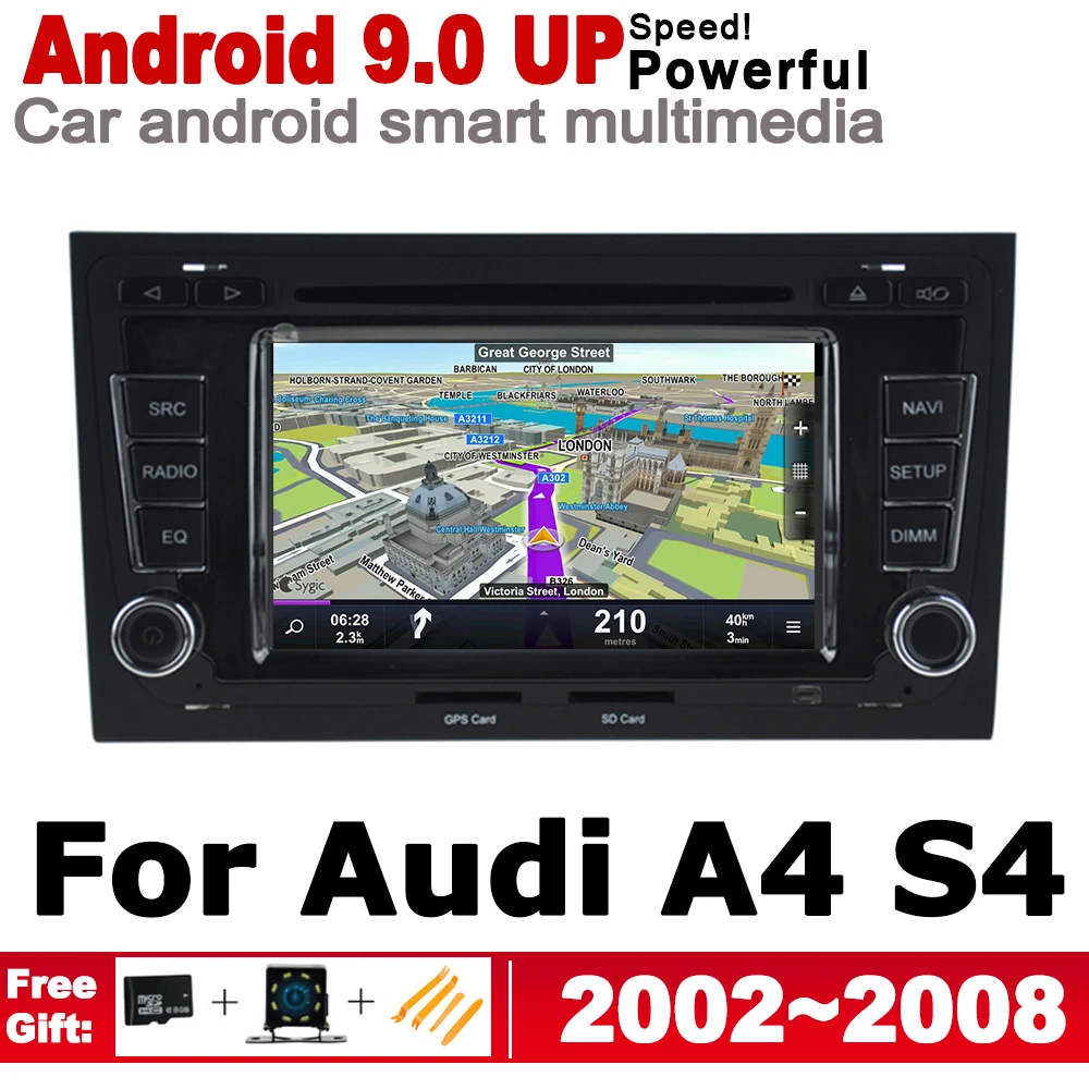 IPS Android 2 DIN Avto DVD GPS Za Audi A4 S4 RS4 8E 8H 2002~2008 MMI Navigacijo Multimedijski Predvajalnik, Stereo Radio, WiFi sistem