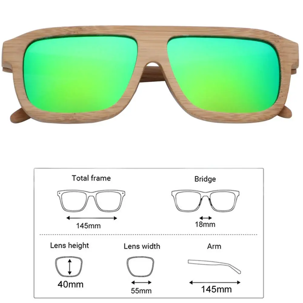 Vintage sončna Očala Ženske 2019 Ročno Kvadratnih Retro Bambusa Lesene Zelena Očala za Sonce okulary Oculos Lesa Primeru Padec Ladijskega prometa