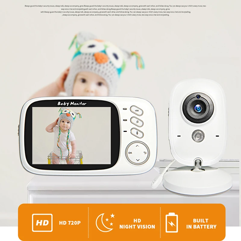 Novo VB603 Brezžični Video Barve Baby Monitor 3.2 Cm LCD 2 Način Avdio Govori Night Vision Nadzora Varnostne Kamere Varuška