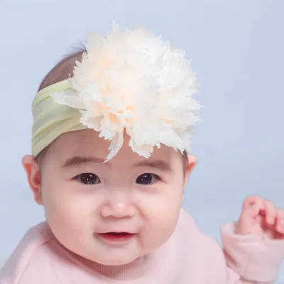 Nove Pisane Šifon Cvet Glavo za Newborn Baby Toddler Elastični Trak Baby Headdress Otroci Lase, ki so Band Dekle Lok Vozel Styling