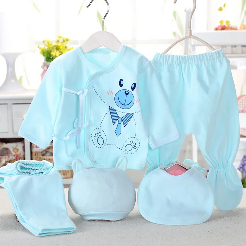 Dobra kakovost za Malčke baby sklopov (5pcs/set) mehko Novorojenčka oblačila, ki bombaž otroci moda fant in dekle obleko