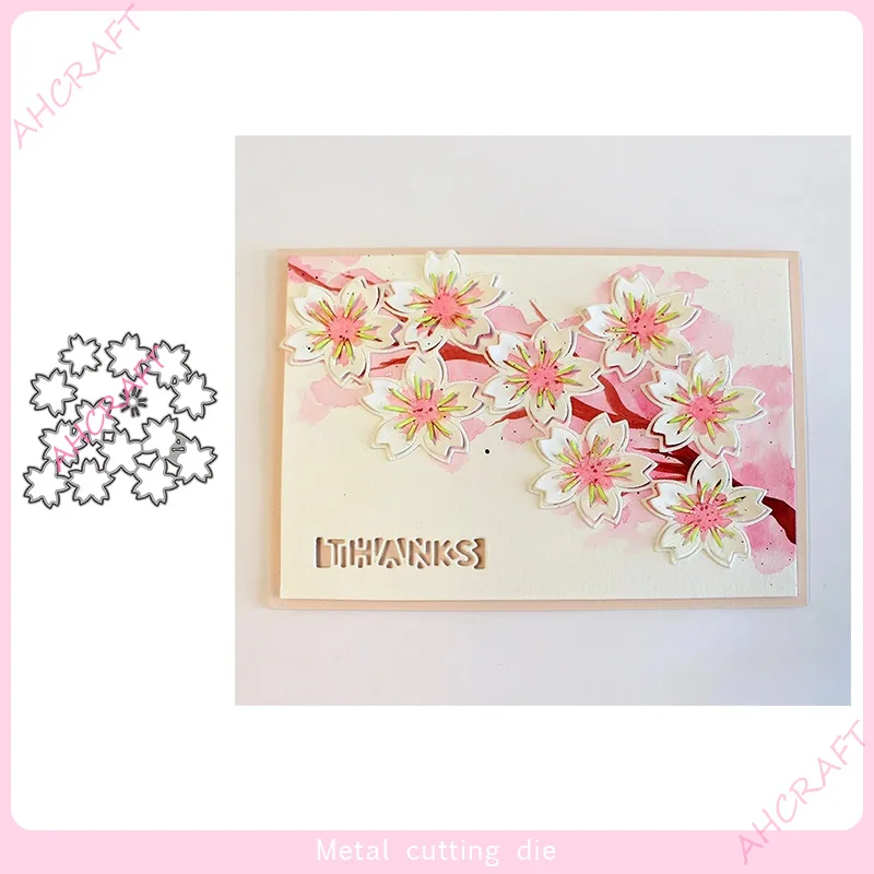 Češnjev cvet rože Rezanje Kovin Matrice za diy Scrapbooking Foto Album Dekorativni Okrasni PaperCard Obrti Die2020