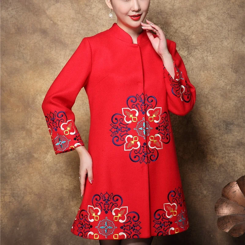 Jopiči za starejše ženske Jananese slog jesensko zimska jakna za ženske 2018 kimono suknjič srednjih let oblačila AA4230