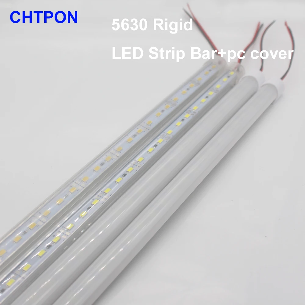 5Pcs 50 cm DC12V SMD 5630/5730 LED Toga LED Trak Bar Light+pc pokrov LED Bar Lahka cev (toplo bela / cool white)