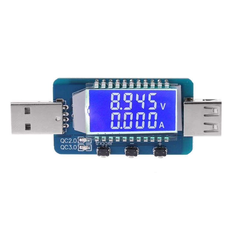 QC2.0/QC3.0 USB Detektor LCD Digitalni Elektronski Prevara Moč Sproži Napetost Trenutno Voltmeter Meter Tester Test Odbor