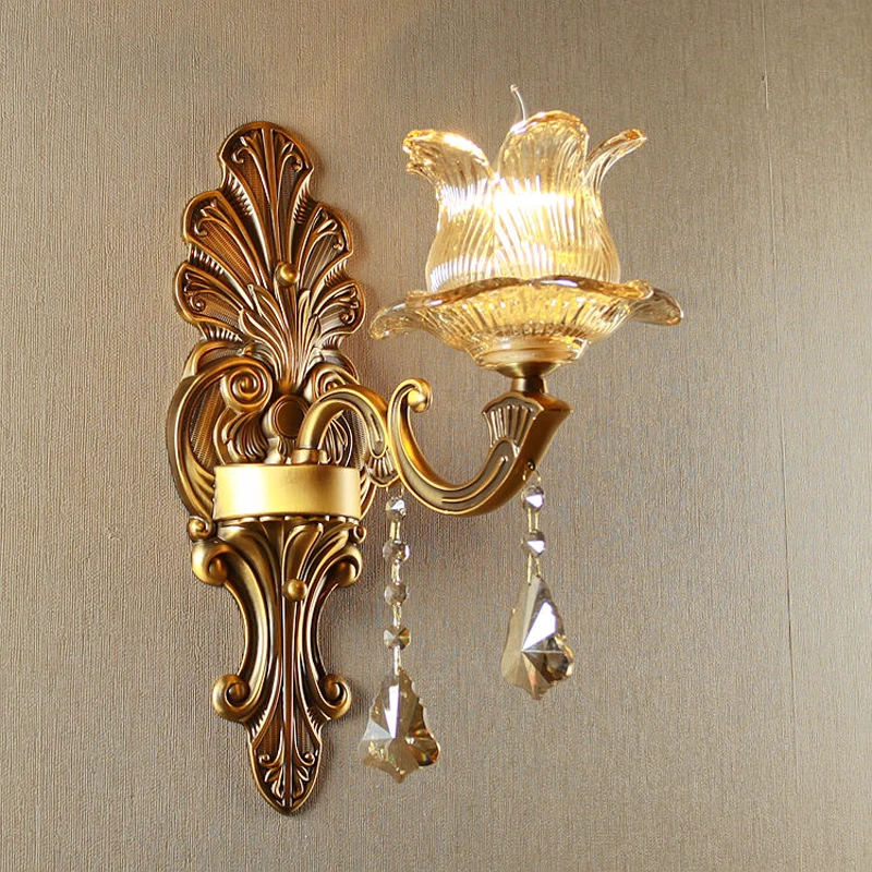 Zlato Bron crystal stenska svetilka Evropske dnevna soba ozadju lučka spalnica postelji svetilko Restavracija koridor oltarja stopnicah svetlobe