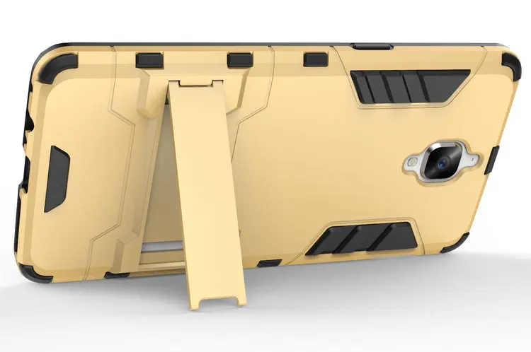 Za OnePlus 3T 3 T 3D Luksuzni Shockproof Stojalo primeru Težko za OnePlus 3 3T/Tri primeru Combo Oklep primeru Hrbtni pokrovček