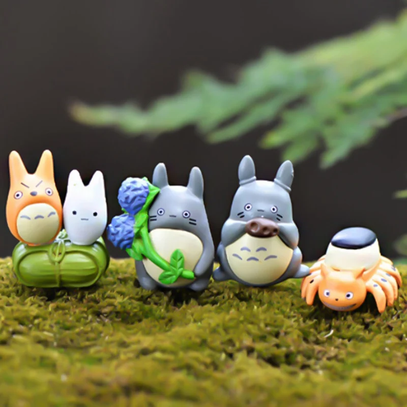 4 kos Totoro Pravljice Miniaturni Vrt Dekor Figurice Terarija Kipi Okraski 2018