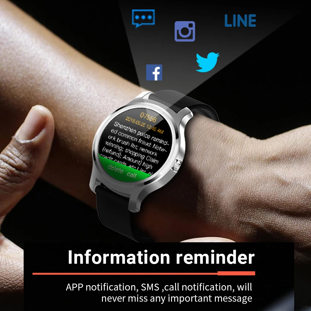 Moda Pametno Gledati Ženske Moški Android, IOS Bluetooth Klic Smartwatch Sporočilo, Opomnik Glasbe za Nadzor Dejavnost Srčni utrip Tracker