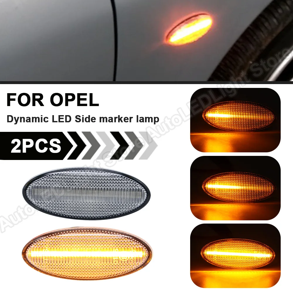2Pcs Dynamic LED Strani Marker Svetlobe Vključite Opozorilne luči Za Opel Vauxhall Vectra B Mk1 1995 1996 1997 1998 1999 2000 2001 2002 2003