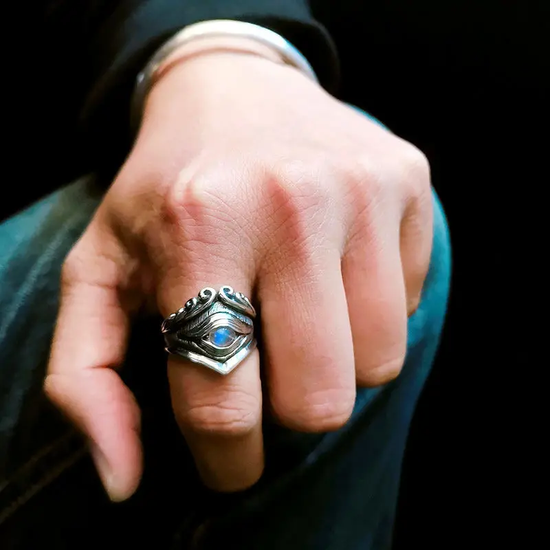 Original oblikovalec obrti Warcraft eye of Warcraft obroč izvirnost pretiravanja nesramna moške Tajski srebrni nakit blagovne znamke