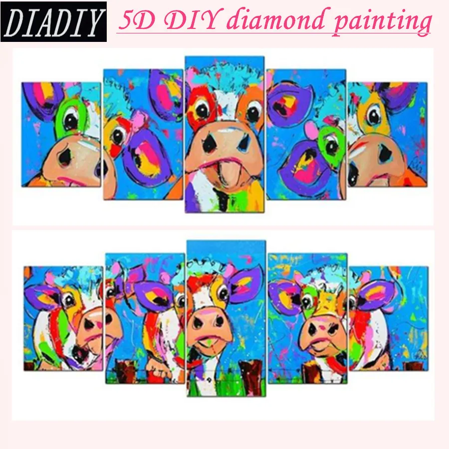 5D DIY Celoten krog cartoov Diamond Slika 