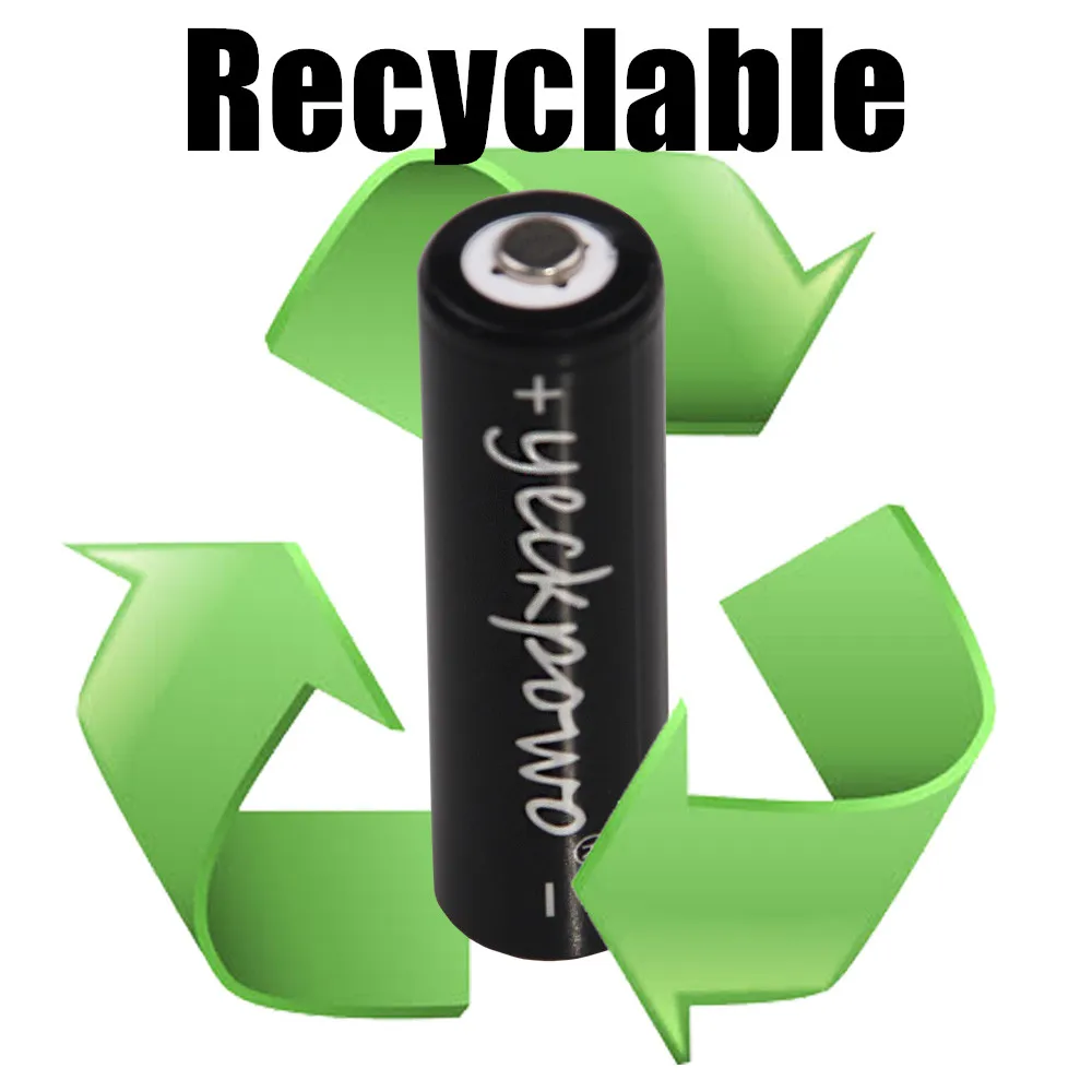 Yeckpowo 2a AA baterija za ponovno polnjenje 1,2 V 2600mAh baterija za polnjenje Ni-MH Vnaprej napolnjene Baterije za ponovno Polnjenje 2A Baterias za Kamero za MP3 nimh