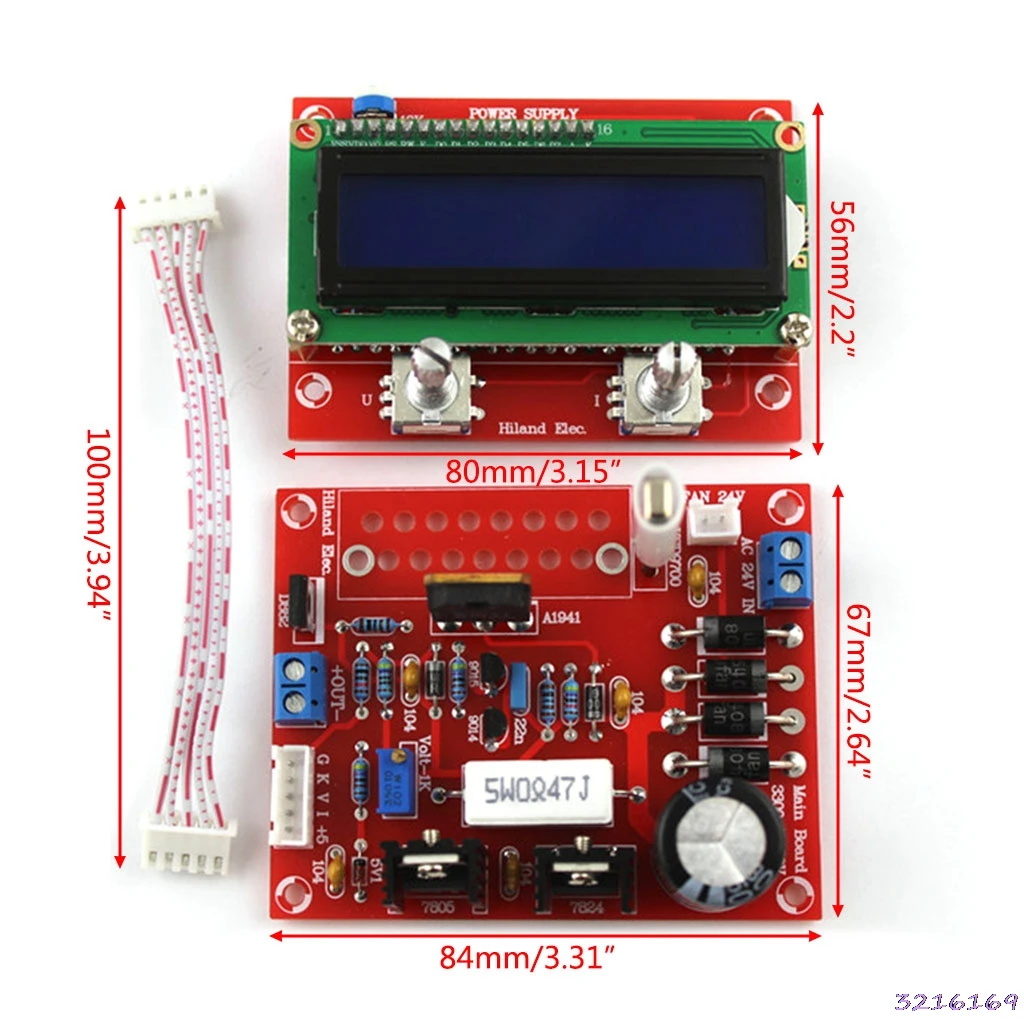0-28V 0.01-2A Nastavljiv DC Urejeno Napajanje DIY Komplet z LCD Zaslonom-38#
