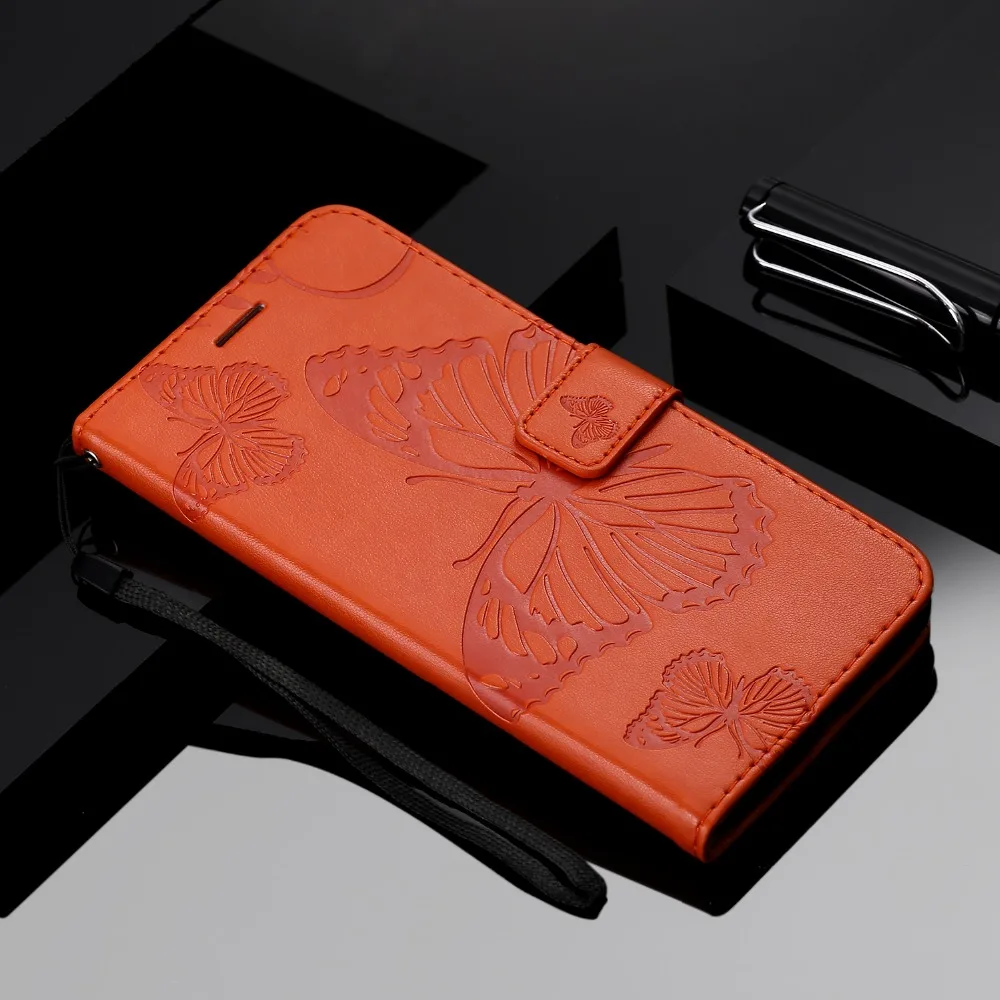 Flip Telefon Etui Coque Kritje velja Za Huawei P10 Lite P10Lite z Visoko Kakovostjo Mehko TPU 3D Metulja Print PU Usnje Denarnice