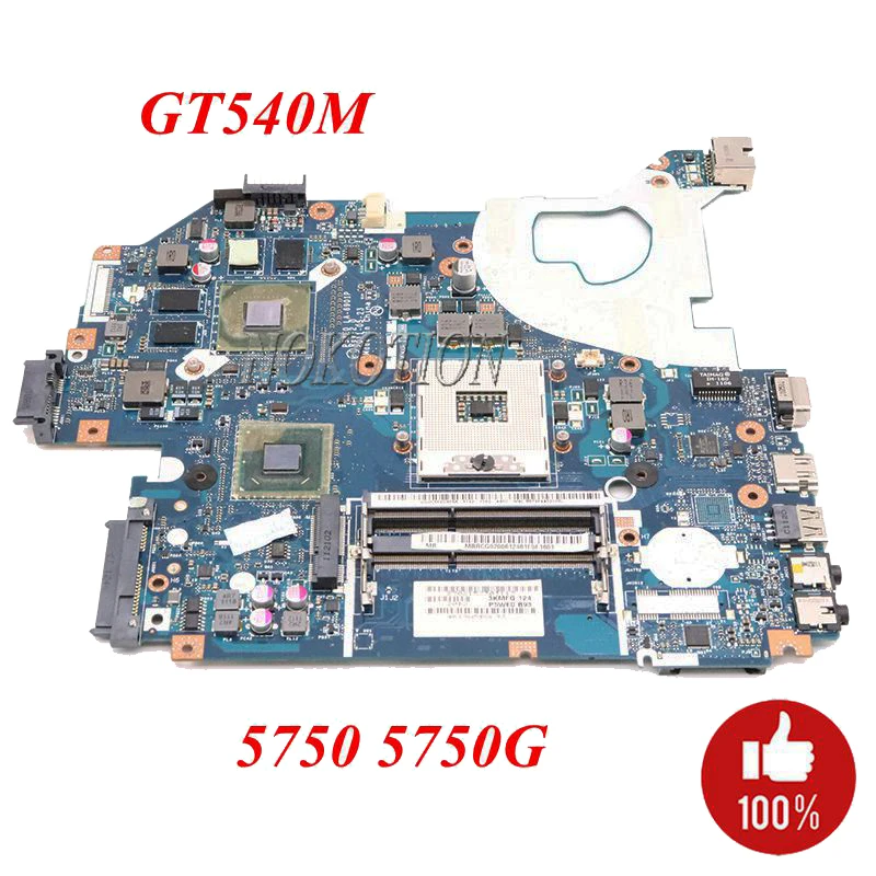 NOKOTION Prenosni računalnik z matično ploščo za Acer aspire 5750 5750G MBRCG02006 P5WE0 LA-6901P MB.RCG02.006 GT540M DDR3 Mainboard