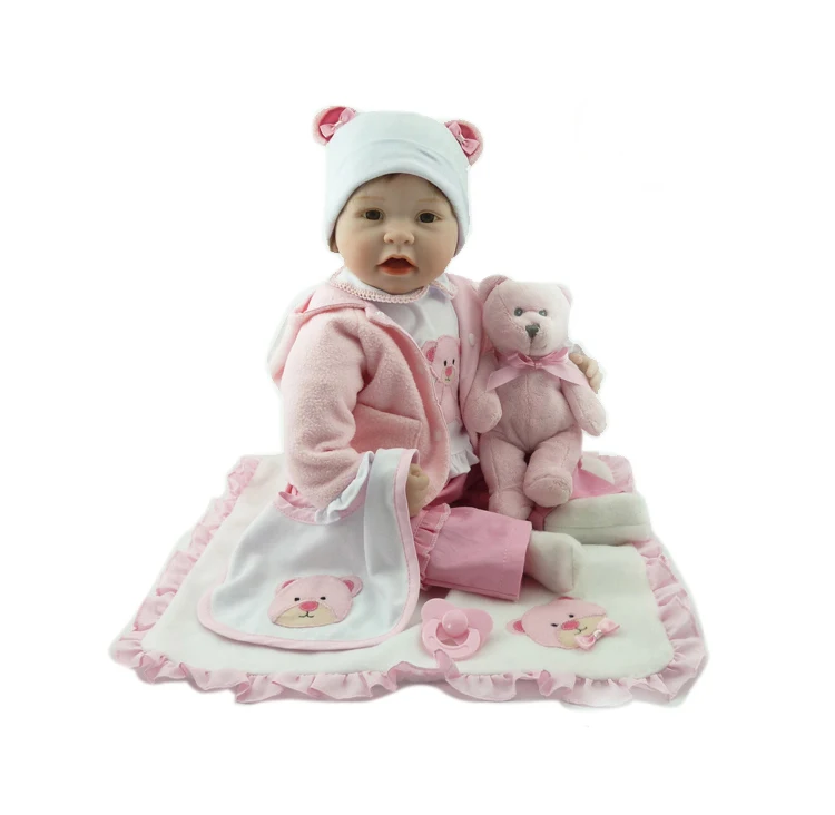 55 cm Vroče prodajo poceni dolar Victoria adoras Veren newborn Baby Boneca Bebe lutke otrok igrača dekle mehki silikonski prerojeni lutke otroka