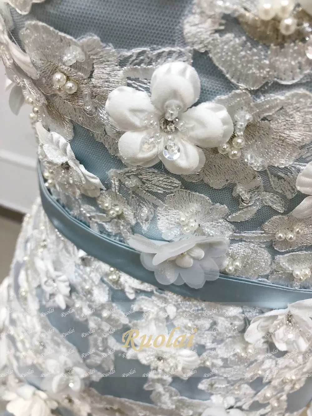 2019 Novo 3D cvetje appliques dekoracijo snemljiv krilo Večerno obleko za Ženske morska deklica Večerno obleko haljo de soiree