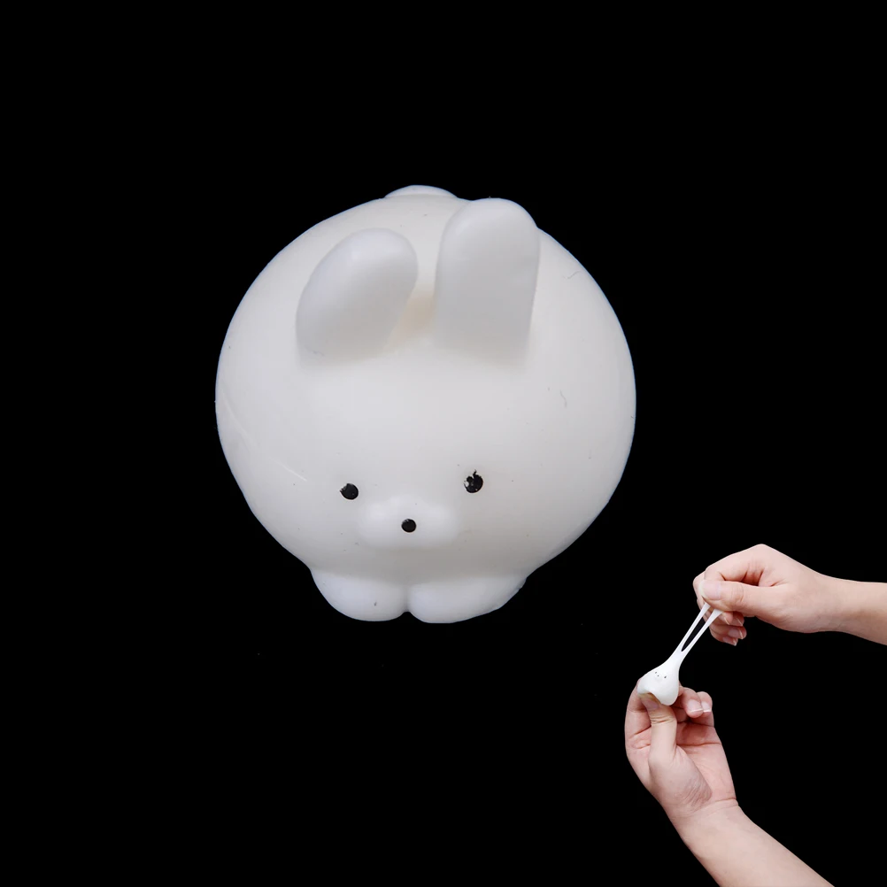 1PCS Beli Zajec Mini Stisnite Stretchy Živali Zdravljenje Stresa Počasi Narašča Stisnite Igrača Za Odrasle Otrok Igrača