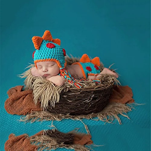 Crochet Baby Pletene Fotografijo Fotografija Rekviziti Ročno Baby Klobuk Plenic Obleko