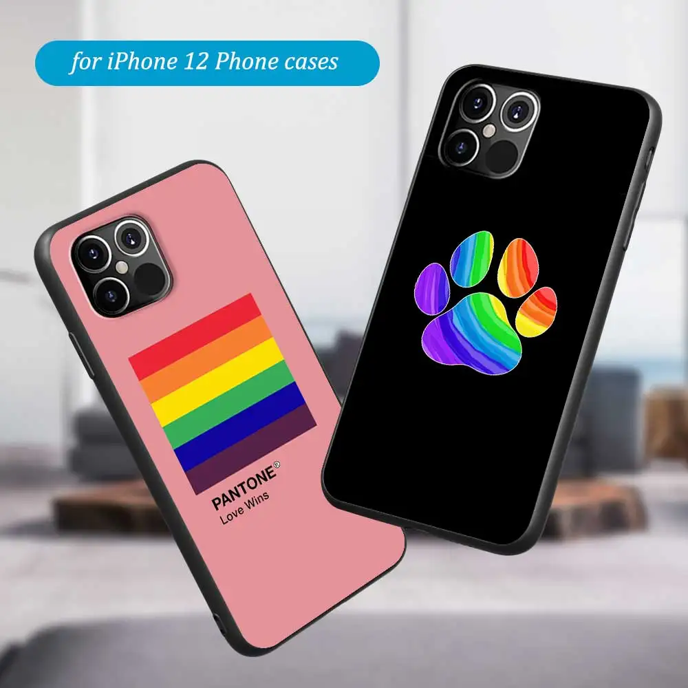 Telefon Primeru Za iPhone Mini 12 11 Pro SEBI 2020 X XS Max XR 7 8 6 6S Plus Silikonski Mehko Hrbtni Pokrovček Coque, Geji Lezbijke, LGBT Mavrica