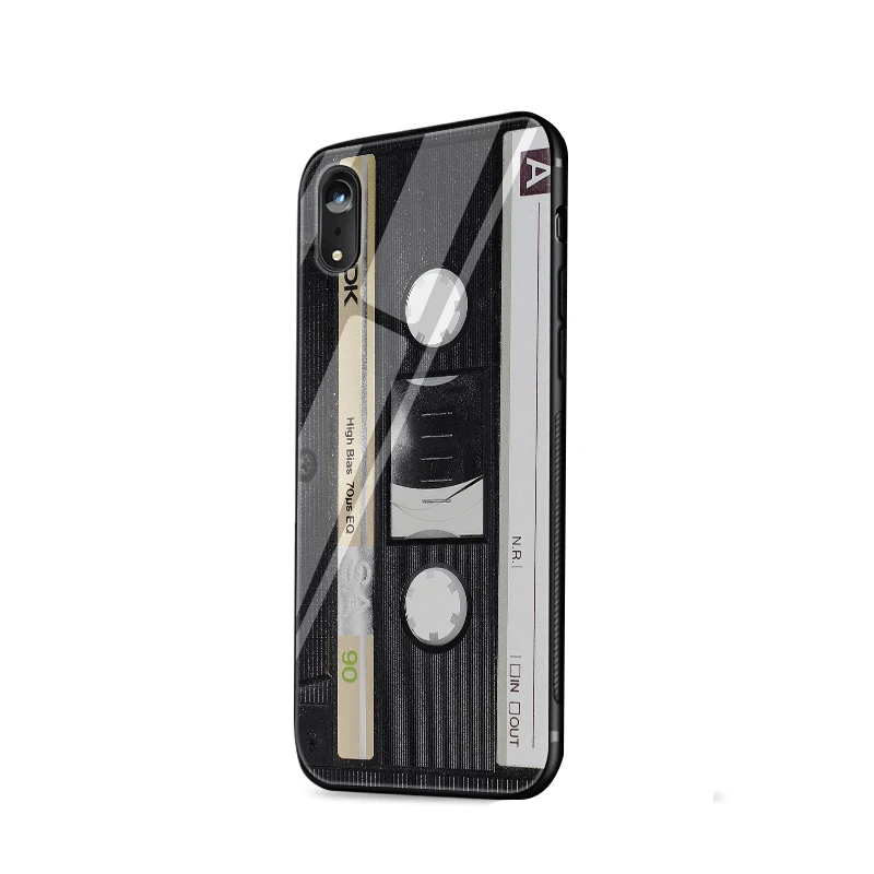 Klasične Stare Kasetni trak Kaljeno Steklo primeru telefon Za iPhone 11 Pro Max SE 2020 6 6s 7 8 Plus X XS XR Max 5 5s SE Pokrov