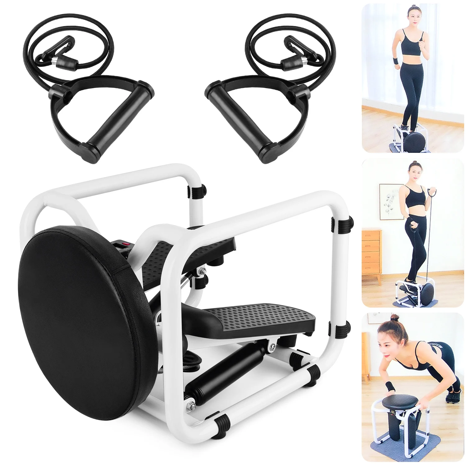 Večnamenski Mini Fitnes Twist Koračnih Trening Stol Sedež z Odpornost Pasovih Trebušne Usposabljanje Push Up Fitnes Oprema