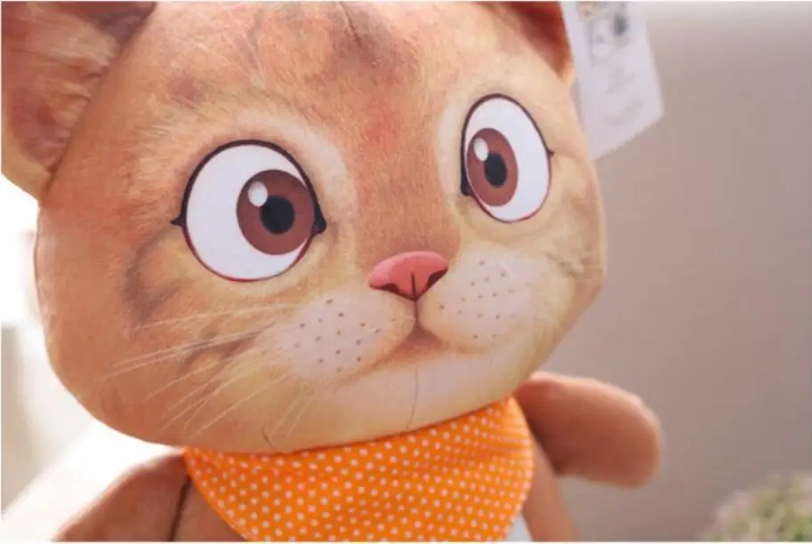 Mačja igrača paradižnikov mačka lutka krpo lutka plišastih igrač velik vzglavnik za rojstni dan