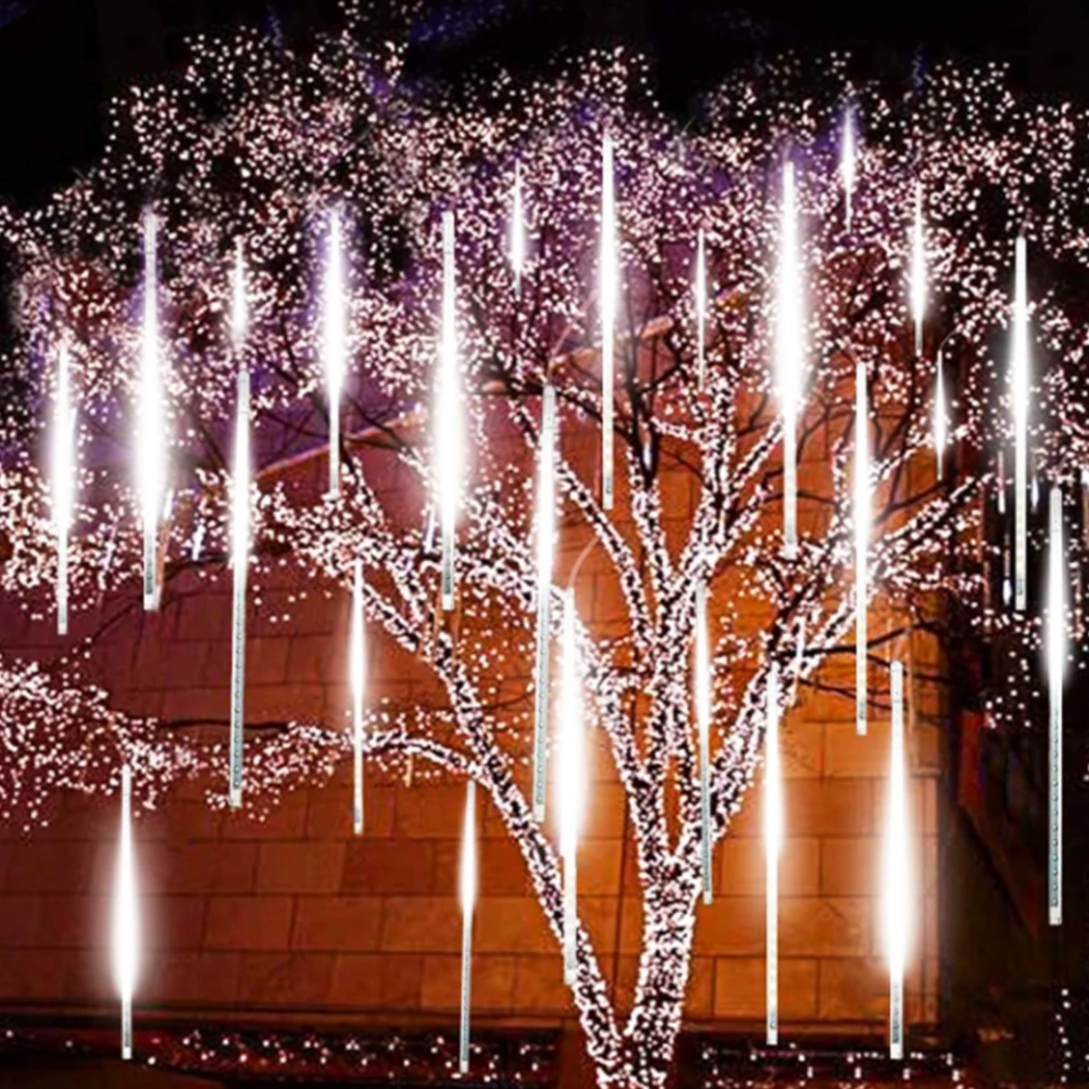 30 cm 10 Tube Sončne Meteor Luči vodoodporna LED Niz Luči Meteor Tuš Luči Za Počitnice Poroka Okraski za Božično Drevo
